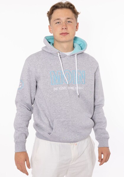 Bild von Zwillingsherz Hoodie »"Moin" Herren«, mit gesticktem Schriftzug und Ankermotiv am Ärmel