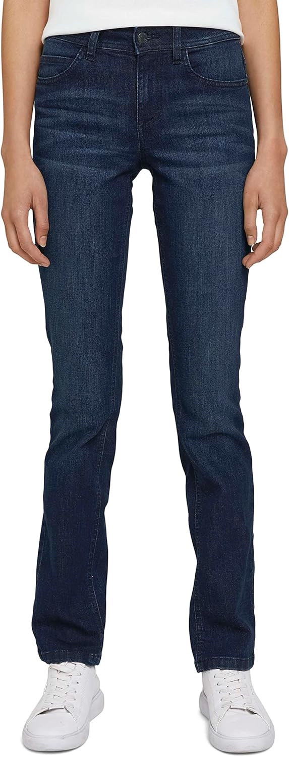Bild von TOM TAILOR Damen 1008119 Alexa Straight Jeans, 10281 - Mid Stone Wash Denim, 30W / 34L EU