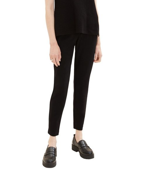Bild von TOM TAILOR Damen 1008375 Jersey Loose Fit Stoffhose, 14482 - Deep Black, 36W / 32L EU