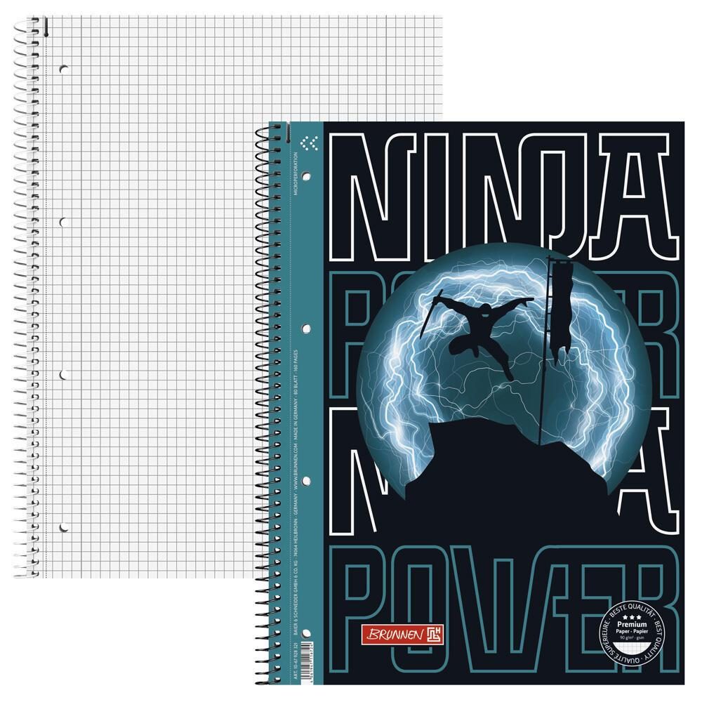 Bild von Brunnen Collegeblock Ninja Power A4 LIN 28