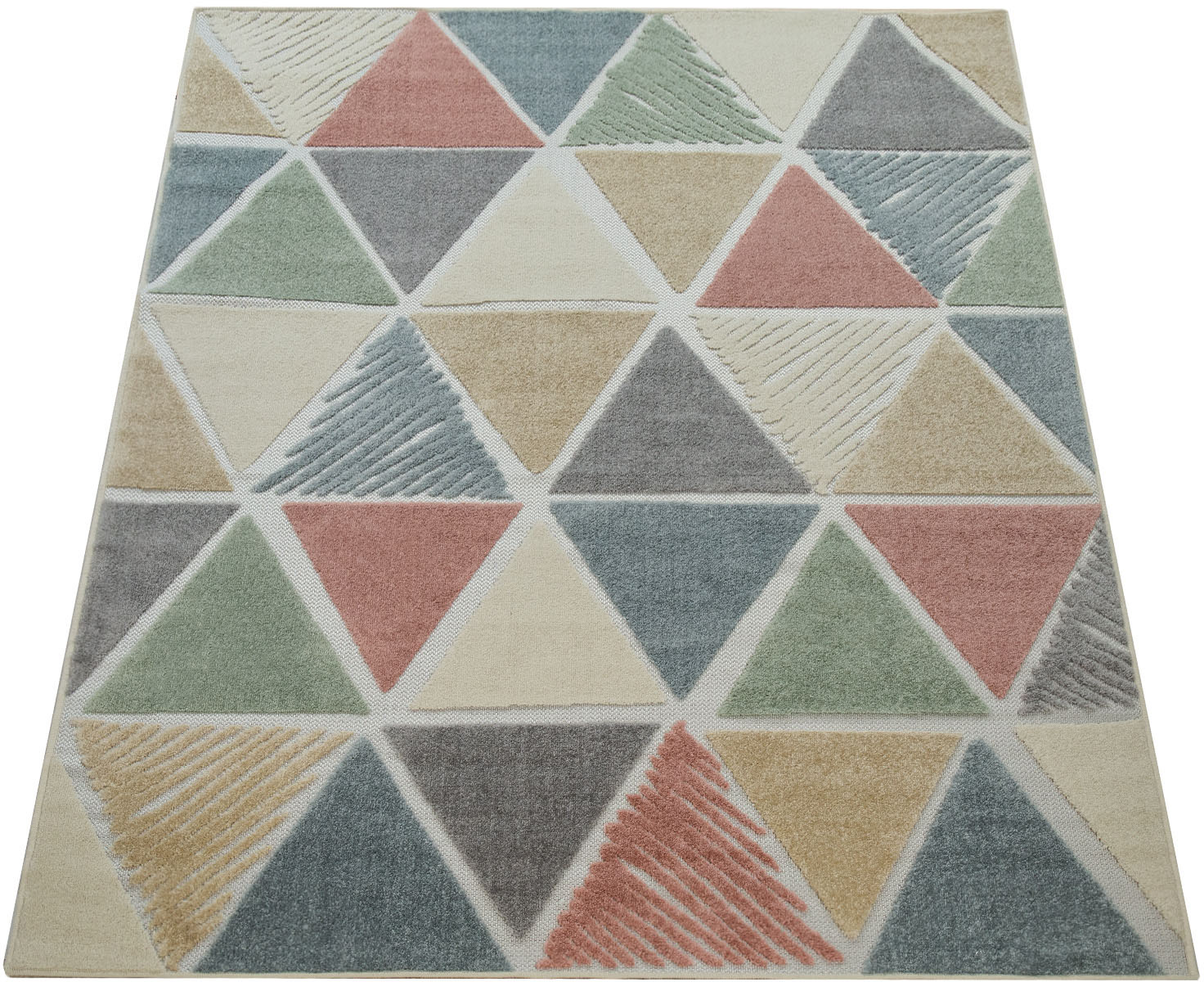 Bild von Paco Home Teppich »Stilo 860«, rechteckig, 12 mm Höhe, Kurzflor, 3D-Patchwork Design, In- und Outdoor geeignet, Wohnzimmer
