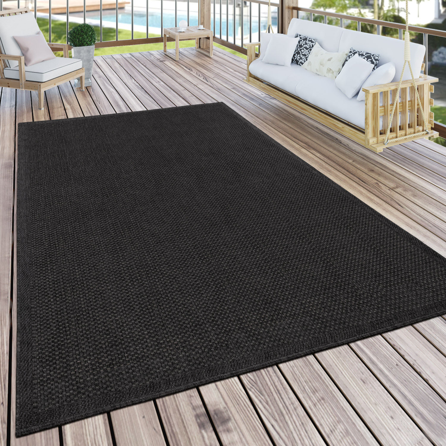 Bild von Paco Home Teppich »Timber 125«, rechteckig, 4 mm Höhe, Flachgewebe, Sisal Optik, auch als Läufer, In- und Outdoor geeignet