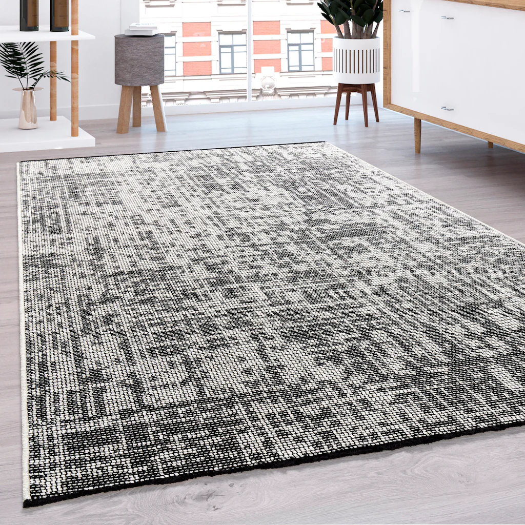 Bild von Paco Home Teppich "Melbourne 690", rechteckig, 4 mm Höhe, Flachgewebe, modernes Design, ideal im Wohnzimmer & Schlafzimmer