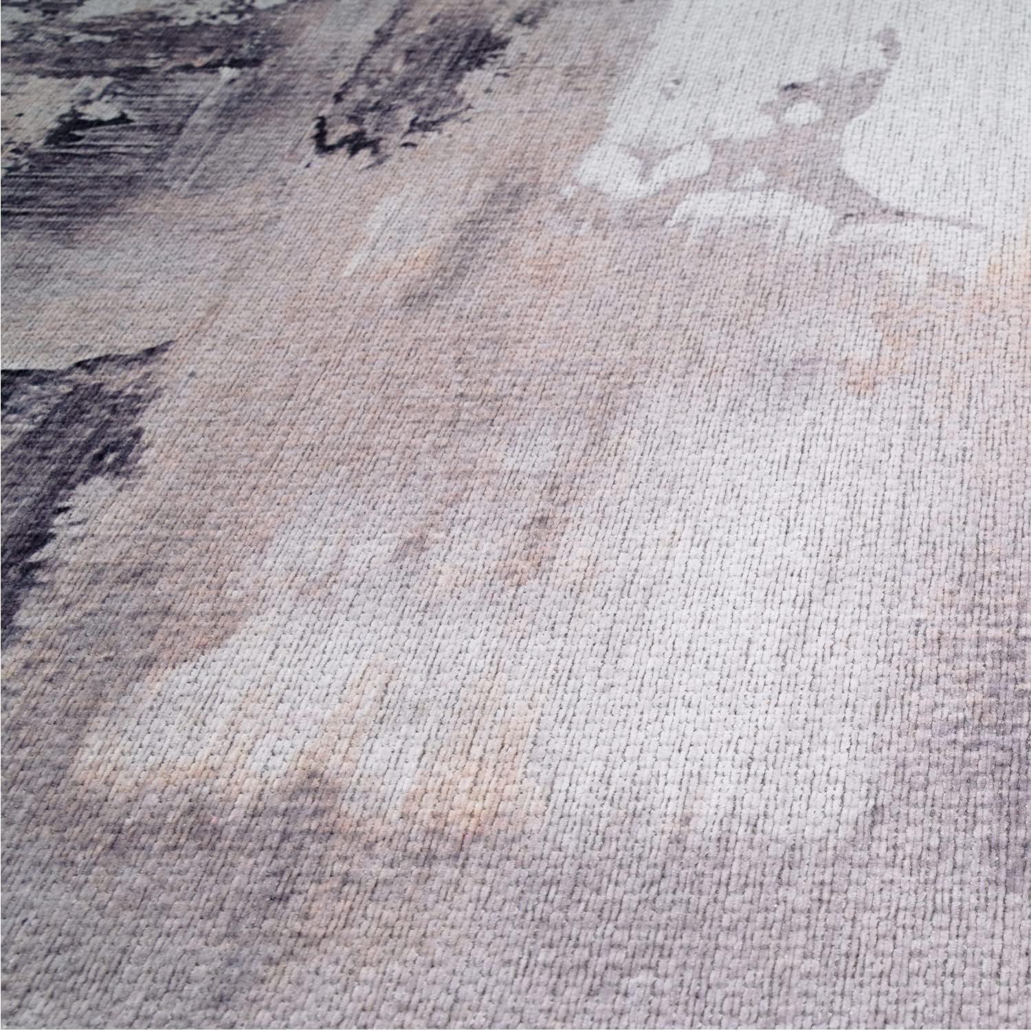 Bild von Paco Home Waschbarer Teppich Wohnzimmer Schlafzimmer Vintage Muster Flachgewebe Modern Abstrakt Farbverlauf, Grösse:200x280 cm, Farbe:Grau-Beige