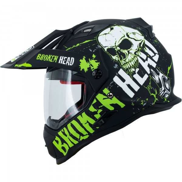 Bild von Broken Head (A-Minus-Ware) Endurohelm Bone Crusher Grün