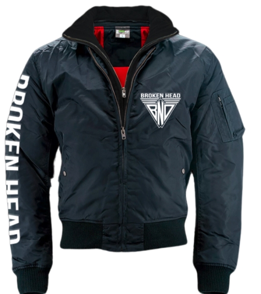 Bild von Broken Head Bomberjacke BND Logo Schwarz