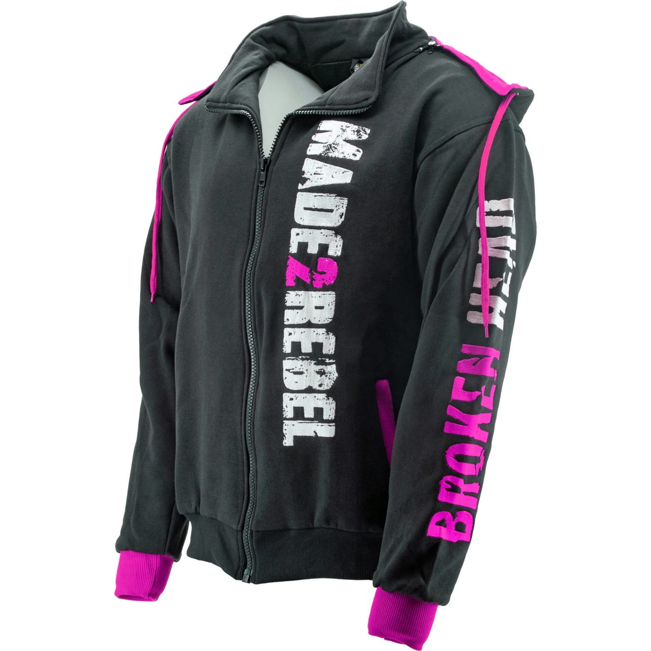 Bild von Broken Head Hoodie Made2Rebel Pink Mit Membrane