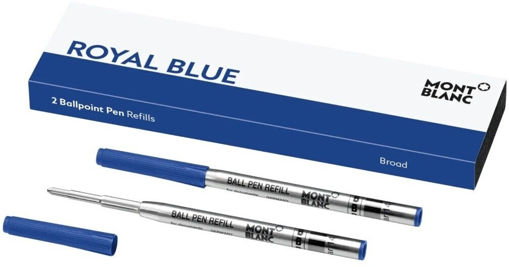 Bild von Nachfüllung für Kugelschreiber Montblanc ROYAL BLUE - REFILLS  BALL PEN - BROAD - 2 PCS Blau 2 Stück