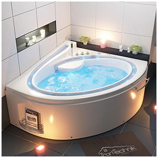 Bild von TroniTechnik Whirlpool Badewanne HYDRA 165cm x 148cm inkl. Heizung, Hydromassage, Bachlauf und Farblichtherapie