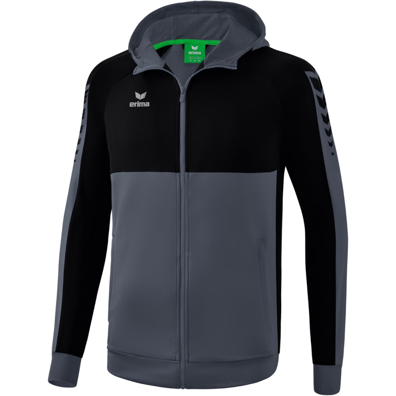 Bild von Erima Six Wings Trainingsjacke mit Kapuze 1032207 slate...