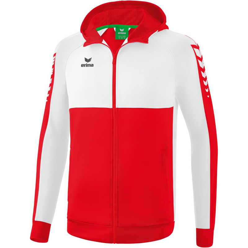 Bild von Erima Six Wings Trainingsjacke mit Kapuze 1032215 rot/wei? - Gr. L