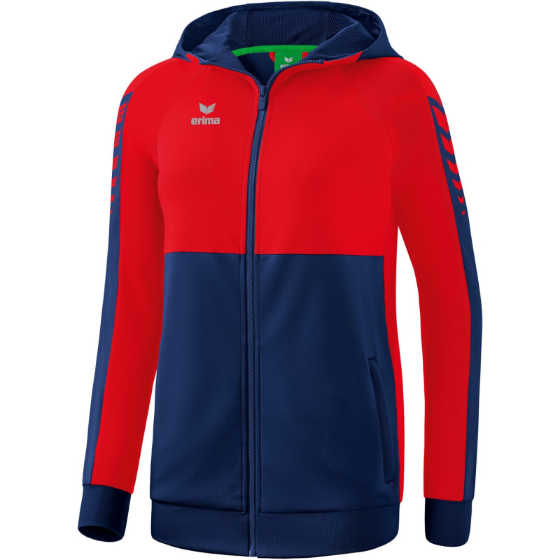 Bild von Erima Damen Six Wings Trainingsjacke mit Kapuze, new navy, 42