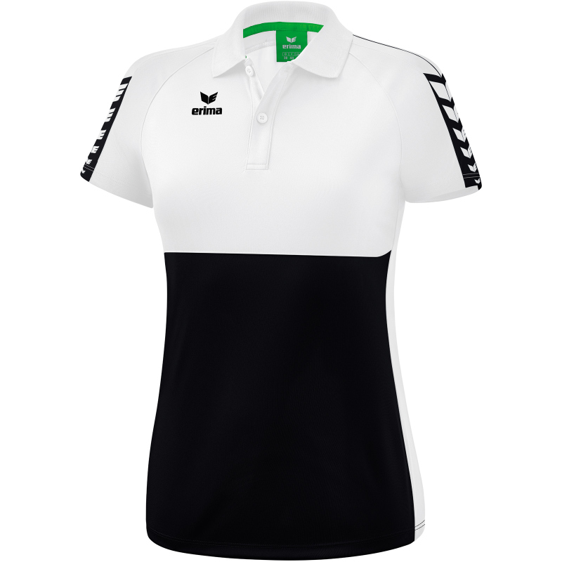 Bild von Erima Six Wings Poloshirt 1112201 schwarz/wei? 38