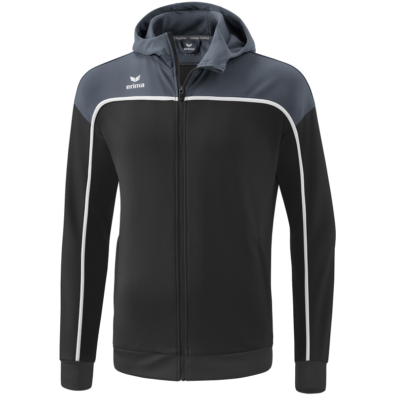 Bild von erima Change Trainingsjacke mit Kapuze Kinder black grey/slate grey/weiß 152