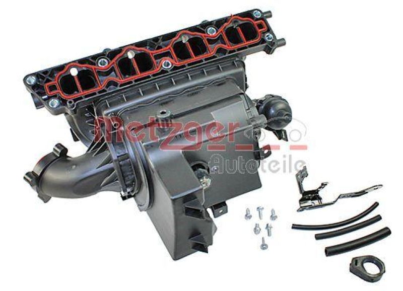 Bild von METZGER 2100034 Ansaugbrücke Ansaugkrümmer, Saugrohrmodul mit Zubehör, mit Dichtung, mit Stellelement OPEL: Zafira B