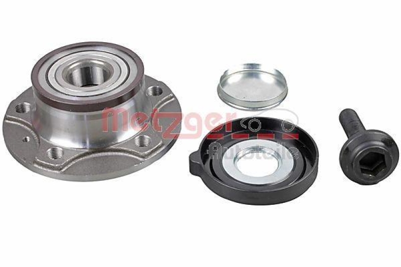 Bild von METZGER WM 2194 Radlagersatz Radlager, Radlager & Radlagersatz mit Radnabe, mit integriertem magnetischen Sensorring 142 AUDI: A6 C7 Avant, Q5