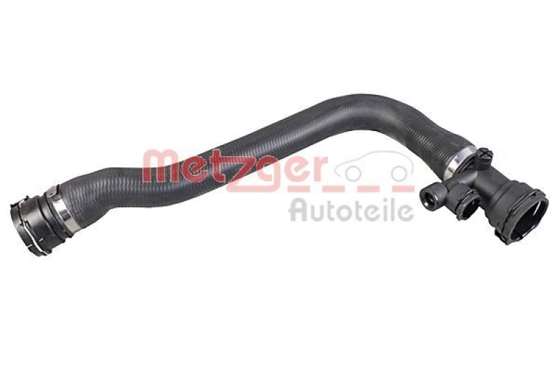 Bild von METZGER 2421371 Kühlerschlauch Wasserschlauch, Kühlwasserschläuche, Kühlmittelschlauch links oben EPDM (Ethylen-Propylen-Dien-Kautschuk) BMW: 3 Saloon