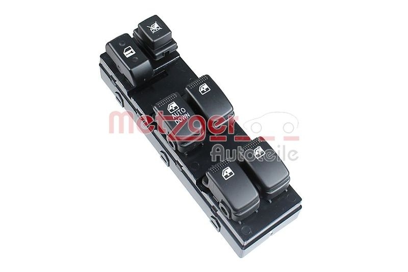 Bild von METZGER Schalter, Fensterheber Fahrerseitig 14-polig für HYUNDAI 93570-2E200DD 93570-2E205 93570-2E200 09161048