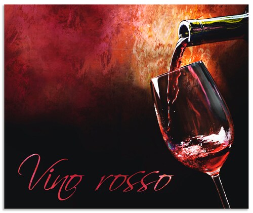 Bild von Artland Küchenrückwand "Wein - Rotwein", (1 tlg.), Alu Spritzschutz mit Klebeband, einfache Montage
