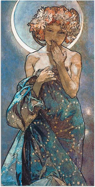 Bild von Artland Wandbild "Sterne Der Mond 1902", Frau, (1 St.), als Alubild, Outdoorbild, Leinwandbild, Poster, Wandaufkleber