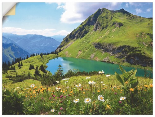 Bild von Artland Wandbild »Seealpsee«, Berge, (1 St.), als Leinwandbild, Poster, Wandaufkleber in verschied. Größen