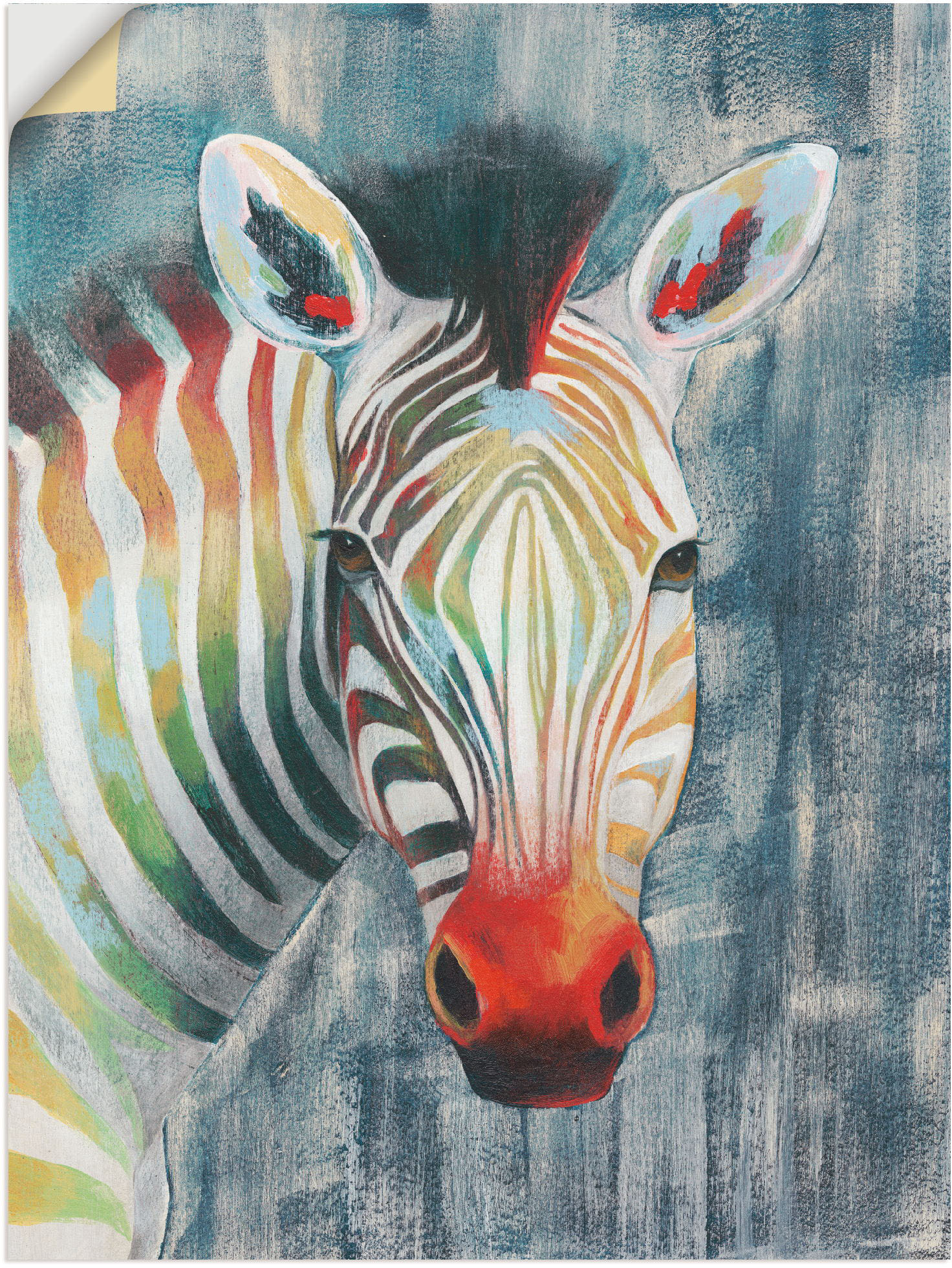 Bild von Artland Wandbild »Prisma Zebra I«, Wildtiere, (1 St.), als Alubild, Outdoorbild, Leinwandbild, Wandaufkleber, versch. Größen