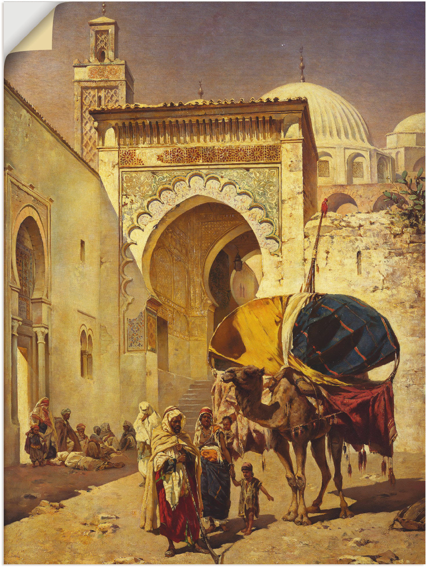 Bild von Artland Wandbild "Eine arabische Straßenszene.", Gebäude, (1 St.), als Leinwandbild, Poster, Wandaufkleber in verschied. Größen