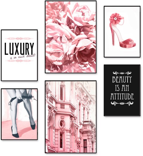 Bild von Artland Poster "Lebensstil Beauty", Frau, (6 St.), Poster, Wandbild, Bild, Wandposter