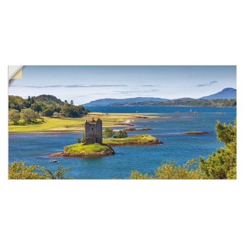 Bild von Artland Wandfolie Castle Stalker am Loch Linnhe – Selbstklebendes Wandmotiv für Ihr Zuhause