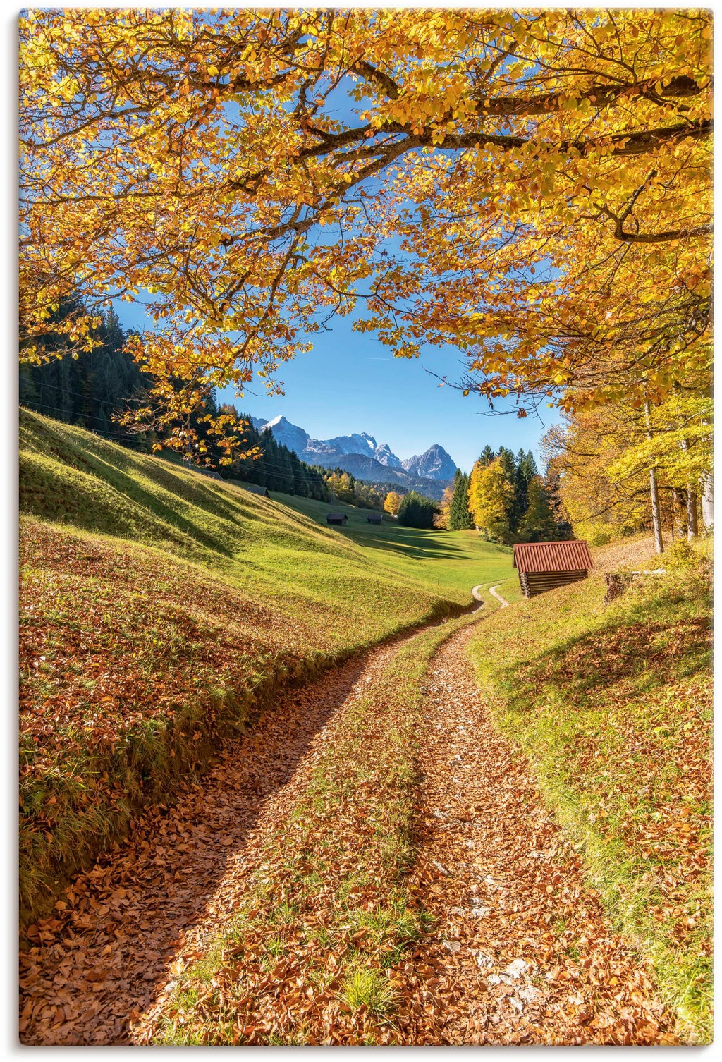 Bild von Artland Wandbild "Herbst in Bayern", Berge & Alpenbilder, (1 St.), als Alubild, Outdoorbild, Leinwandbild, Wandaufkleber, versch. Größen