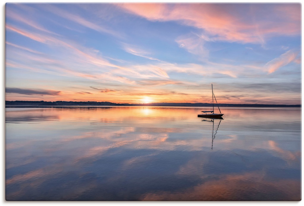 Bild von Artland Wandbild "Sonnenuntergang am Starnberger See II", Bilder vom Sonnenuntergang & -aufgang, (1 St.), in vielen Größen & Produktarten