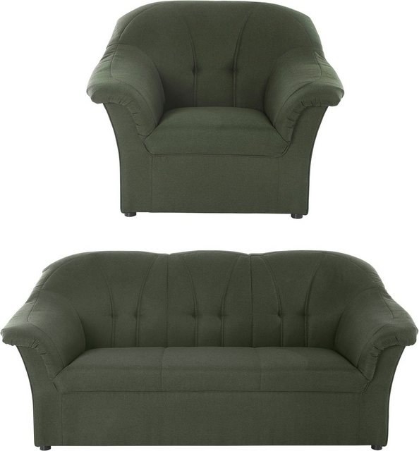 Bild von DOMO collection Polstergarnitur "Pegnitz", (Set), Sessel und 3-Sitzer