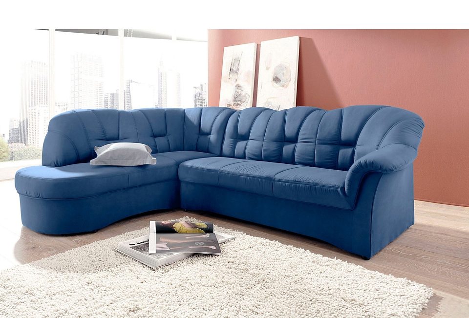 Bild von DOMO collection Ecksofa "Papenburg L-Form", mit Ottomane, wahlweise mit Bettfunktion