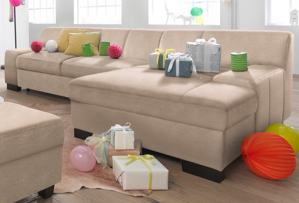 Bild von DOMO collection Ecksofa "Norma L-Form", wahlweise mit Bettfunktion