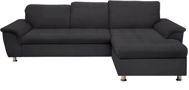 Bild von DOMO collection Ecksofa Franzi Steppung im Sitzbereich B7T/H: 278/162/80 cm, L-Form, wahlweise mit Bettfunktion, Bettkasten und Kopfteilverstellung