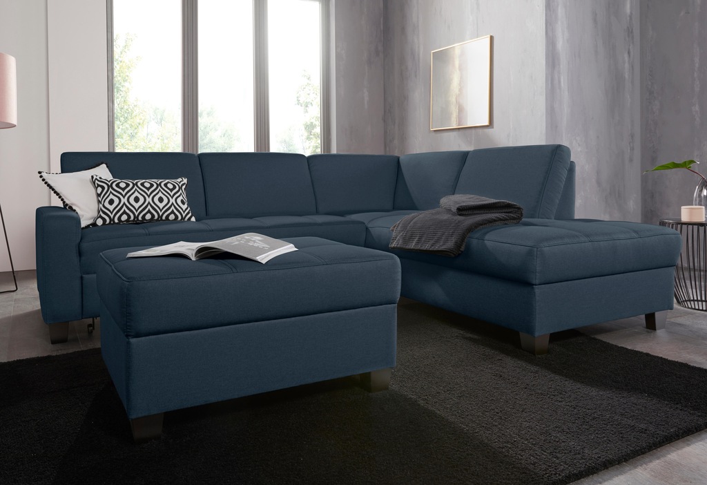 Bild von DOMO collection Ecksofa "Florentina L-Form", wahlweise mit Bettfunktion, mit Kontrastnaht
