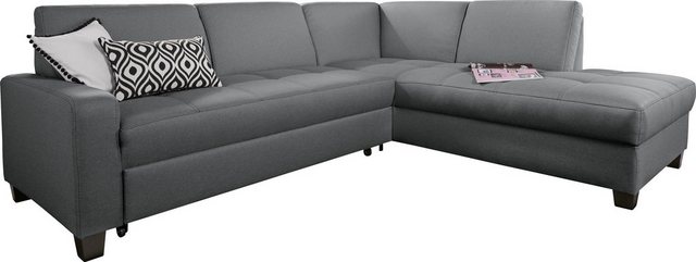 Bild von DOMO collection Ecksofa "Florentina L-Form", wahlweise mit Bettfunktion, mit Kontrastnaht