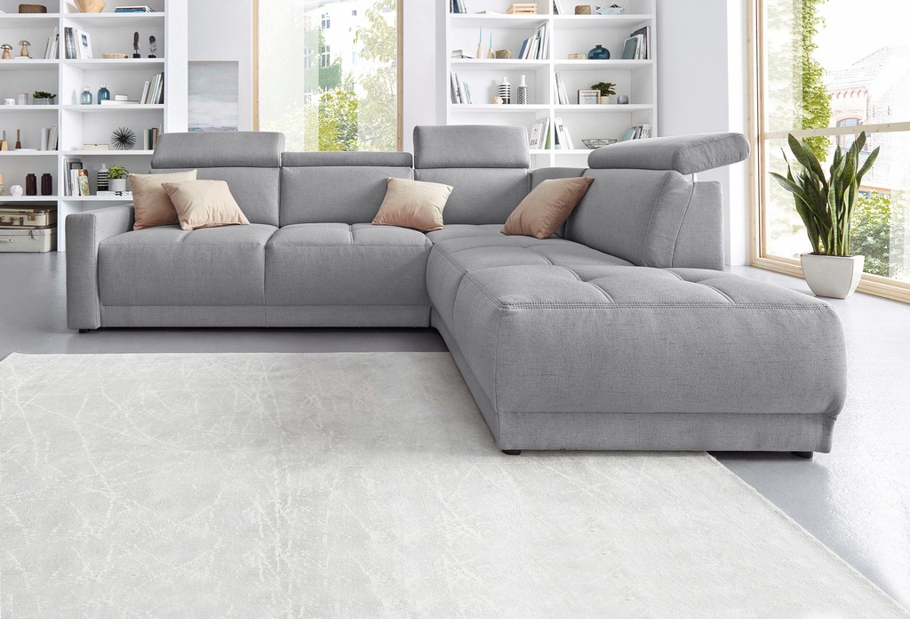 Bild von DOMO collection Ecksofa "Ava L-Form", mit Ottomane, Federkern wahlweise mit Kopfteilverstellungen