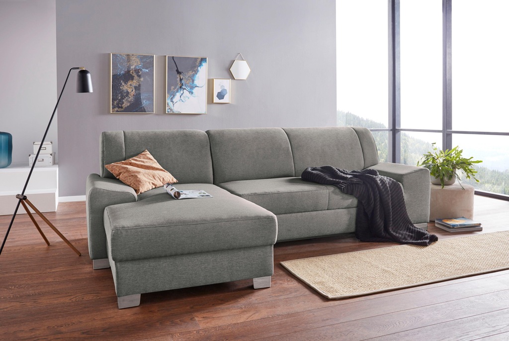 Bild von DOMO collection Ecksofa "Anzio L-Form", wahlweise mit Bettfunktion und Federkern