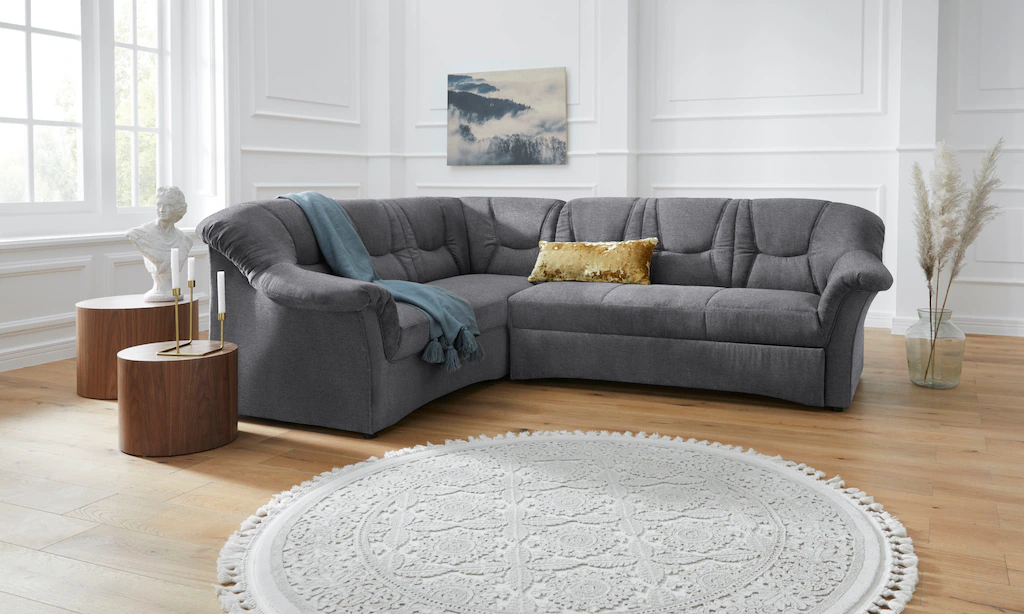 Bild von DOMO collection Ecksofa "Sarafina L-Form", wahlweise mit Bettfunktion, optional mit Federkern
