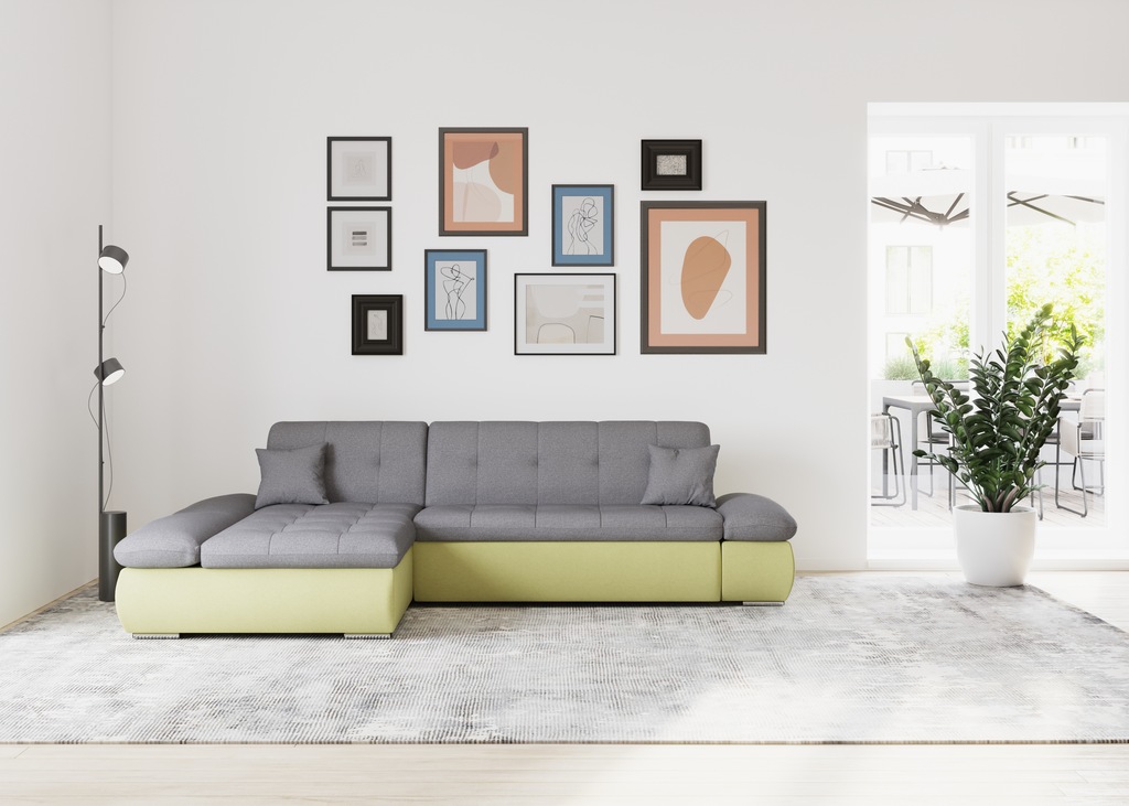 Bild von DOMO collection Ecksofa "Moric B/T/H 300/172/80 cm, auch in Cord, L-Form", XXL-Format, wahlweise auch mit Bettfunktion und Armverstellung