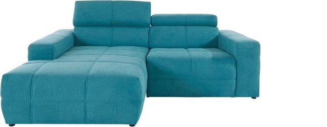 Bild von DOMO collection Ecksofa "Brandon kleine Ausführung B/T/H: 214/100/80 cm", Mit Kopfteilverstellung, auch in Leder und Cord, L-Form