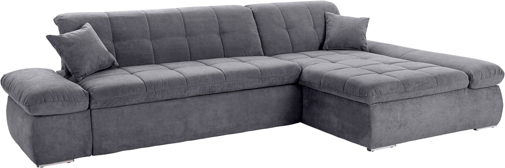 Bild von DOMO collection Ecksofa "Moric Luxus - B/T/H 300/172/80 cm, XXL-Format", L-Form, 140kg Belastung/Sitz, in Cord, Chenille, Kunstleder