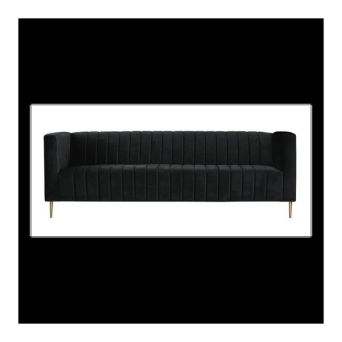 Bild von JVmoebel Sofa Schwarzer Dreisitzer – modernes Design für Ihr Wohnzimmer