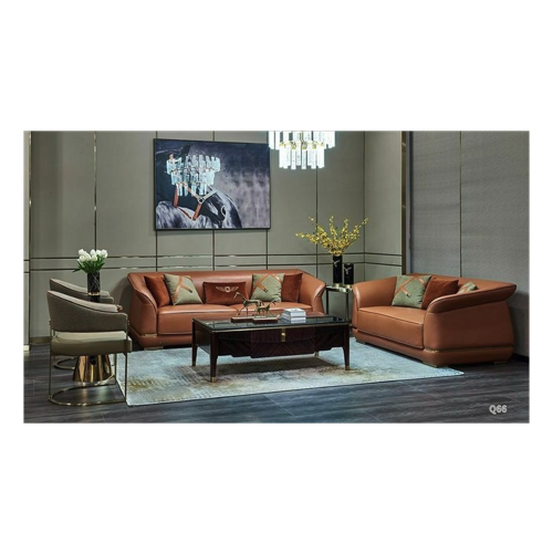 Bild von JVmoebel Sofa Moderne Garnitur – 3+2 Sitzer Design Ledersofa