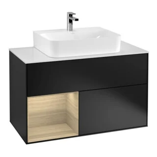 Bild von V&B Waschtischunterschrank Finion 100, Pl bla m, Reg li Oa ven, bla m Lac
