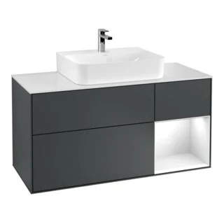 Bild von V&B Waschtischunterschrank Finion 120cm, Pl w m, Rg r g w La, md bl. m Lac