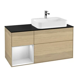 Bild von V&B Waschtischunterschrank Finion 120cm, Pl b m, Reg li wh. m Lac, Oa ven