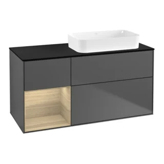 Bild von V&B Waschtischunterschrank Finion 120x60 cm, Reg li Oa ven, Anthrac. matt