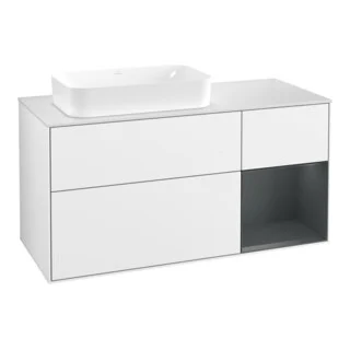 Bild von V&B Waschtischunterschrank Finion 120x60 cm, Rg r md b m Lac, glo wh. Lac